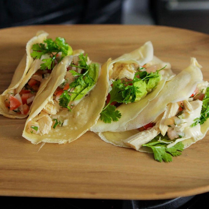 Tacos con Pandewaffle- sin gluten