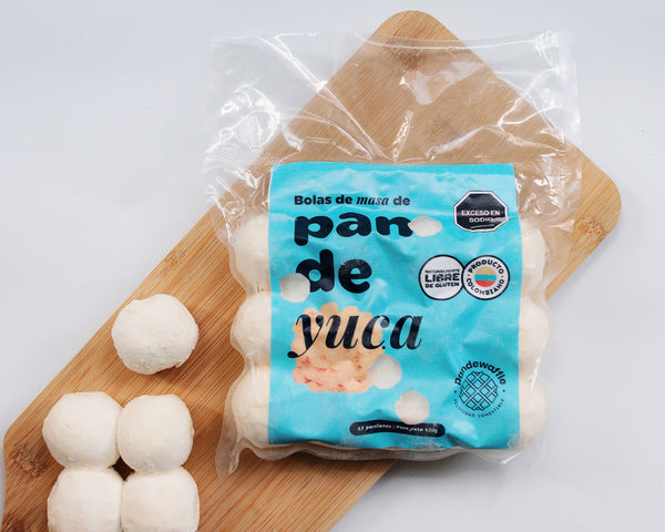 Bolas congeladas de masa de pandeyuca