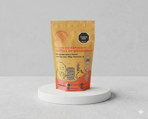 Mezcla para hacer waffles de pandeyuca