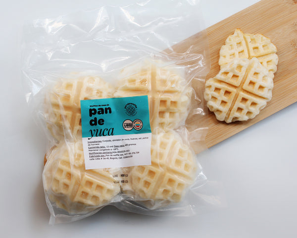 Waffles de pandeyuca por 12 unidades